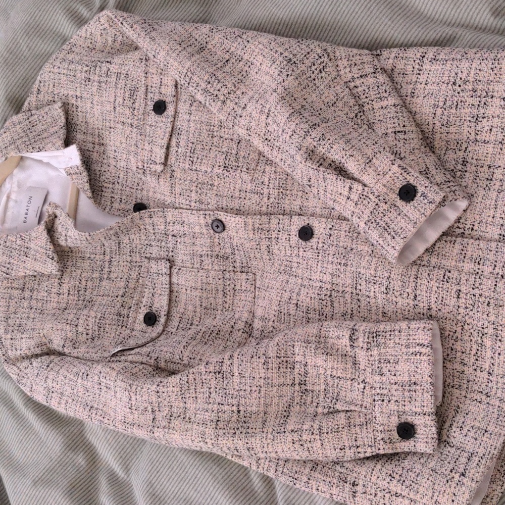 Aritzia Babaton Joan Tweed Shirt Jacket
